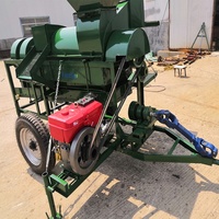 Mini batteuse à moteur diesel pour riz, maïs, blé, paddy et céréales