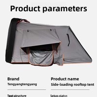 Carpa Familiar Ligera para las Cuatro Estaciones, Techo Rígido, Ventana para Observación de Estrellas, Carga USB, Uso Autónomo, Sin Necesidad de Instalación, para SUV y Jeep