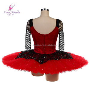 B26632 Tutú de ballet profesional negro y rojo para <span class=keywords><strong>La</strong></span> Esmeralda Variación Competencia Traje de baile <span class=keywords><strong>Tutu</strong></span> - Product Image 4