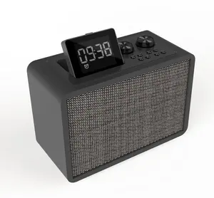 Fabriek Groothandel Bluetooth Speaker Met Wekker Usb Aux Fm Radio