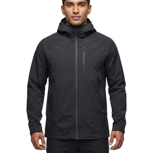 Veste coupe-vent de randonnée personnalisée pour homme, décontractée, imperméable, en polyester et nylon, impression, veste softshell imperméable pour l'extérieur - Product Image 1