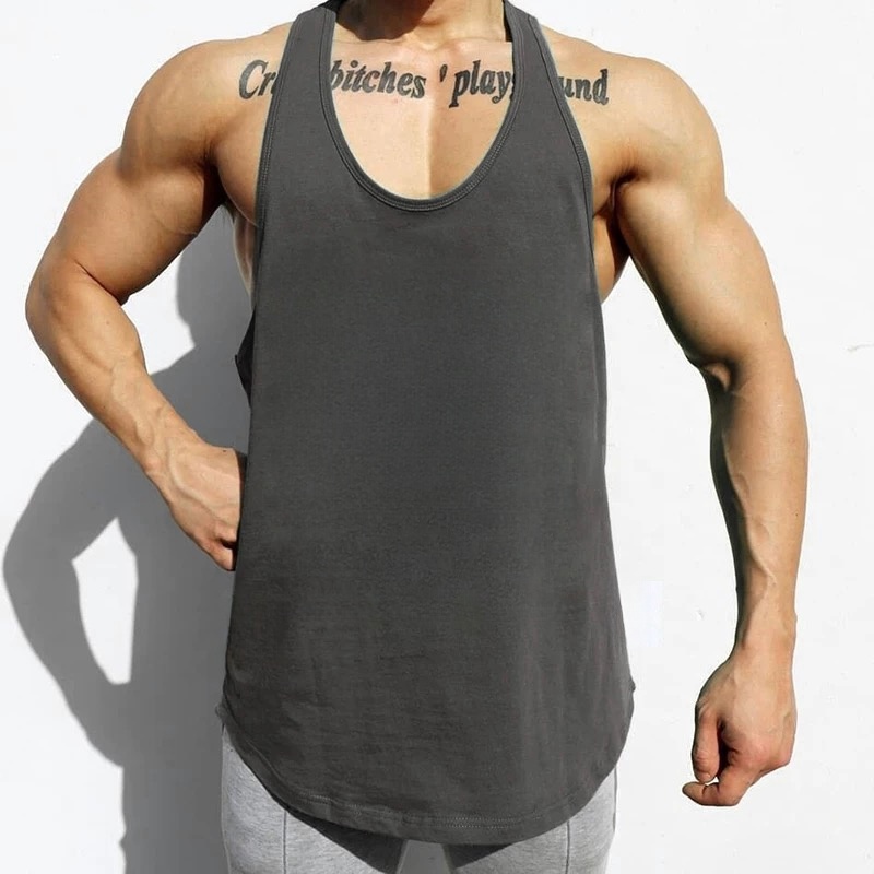 Custom Plus Size Unisex Cotton Breathable Sleeveless Tank Top Loose Knitted Yoga Gym Wear Men's & Women's Ribbed Clothing