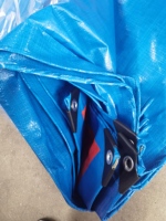 Bâche en PE double face bleue et orange, imperméable, anti-UV, avec œillets pour couverture extérieure