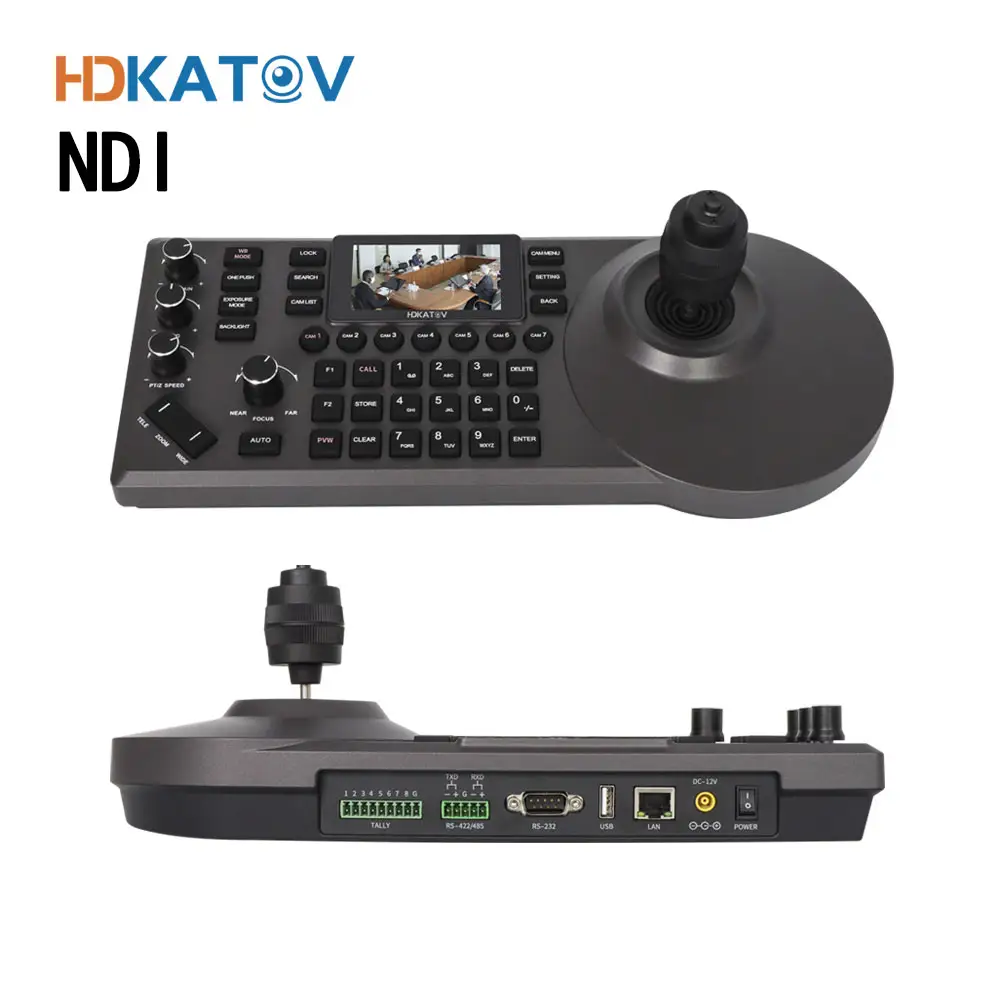 HDKATOV 라이브 스트리밍 장비 IP ndi 네트워크 컨트롤러 방송 USB ptz ndi 방송 카메라 조이스틱 컨트롤러