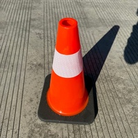 Cônes de signalisation routière en PVC haute visibilité, différentes tailles, robustes, pour la sécurité routière et le contrôle du trafic