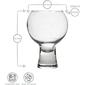 Juego de gafas de Gin Ikonic, lentes transparentes de tallo corto, Copa de Balon <span class=keywords><strong>española</strong></span>, vidrio tónico - Product Image 4