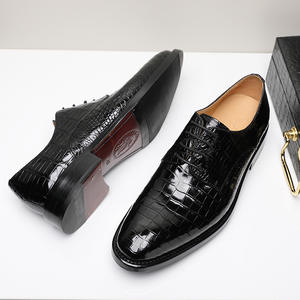 รองเท้าหนังจระเข้สำหรับผู้ชาย, รองเท้าหนังแบบสวมสำหรับผู้ชาย - Product Image 3