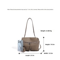 Nouveau Sac à Bandoulière Classique de Luxe Léger en Cuir Véritable 2026, Sac Bandoulière Exquis en Cuir de Vachette Pleine Fleur avec Pochette pour Écouteurs
