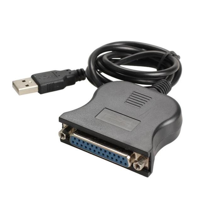 usb to 25 pinhole parallel port cable, DB25 interface, IEEE 1284 printer, USB 2.0 cable, 25-hole print cable