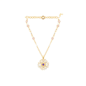 Ziinii Collana con ciondolo a forma di fiore rotondo, tono oro, set da 12 pezzi, gioielli alla moda per donna - Product Image 2
