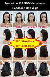 Promoción de $37 Letsfly, Pelucas de Cabello Virgen Vietnamita de Grado 12A, Pelucas de Cabello Liso Natural de 10 y 12 Pulgadas, Pelucas de Colores - Product Image 3