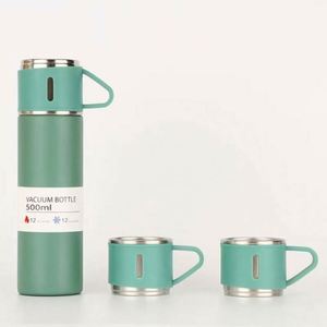 Ensemble de thermos de Noël, bouteilles d'eau isothermes, 3 tasses, ensemble cadeau, couvercle en acier inoxydable réutilisable, isolation thermique 6-12 heures - Product Image 6