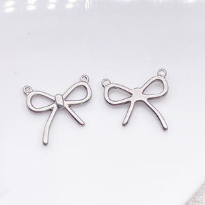 ใหม่เครื่องประดับสร้อยคอโบว์สแตนเลสผีเสื้อจี้ขนาดเล็กสร้อยข้อมือกึ่งสำเร็จรูปเครื่องประดับ DIY - Product Image 3