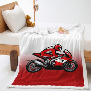 Couverture en Raschel à motifs numériques de locomotive et de <span class=keywords><strong>moto</strong></span>, en polyester 100%, pour toutes les saisons, avec un design imprimé en 3D - Product Image 5