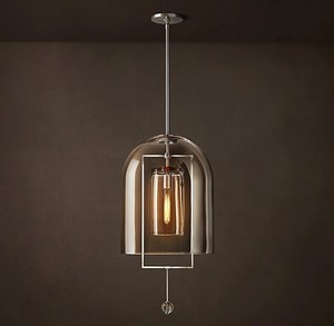 Lámparas de Techo Modernas para Comedor de Hotel, Cilindro, Cristal Blanco Satinado, Cobre, Latón, <span class=keywords><strong>WRIGHT</strong></span>, Redondas, Kronleuchter - Product Image 1