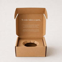 Boîte d'expédition en carton ondulé personnalisée avec insert, emballage en papier kraft écologique et recyclable pour l'expédition de bougies et de cosmétiques