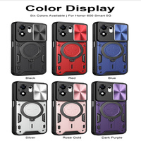 Coque de protection antichute Lichicase avec motif CD et cache-objectif coulissant pour Honor X7E X6E X7E Plus