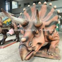 Özel Yapım Robotik Triceratops Modeli Mekanik Animatronik Dinozor Dış Mekan Dino Dekorasyonu Olarak