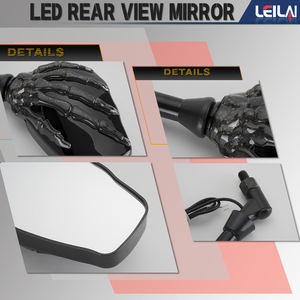 Espejo retrovisor Led para motocicleta, adecuado para pernos roscados de 8mm o 10mm, garra <span class=keywords><strong>fantasma</strong></span>, precio al por mayor - Product Image 4