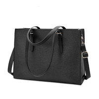 Sac à main pour femme avec compartiment pour ordinateur portable, résistant à l'eau, en cuir PU, sacoche de bureau, grande capacité, sac à main pour ordinateur portable