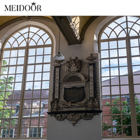 Ventanas Arqueadas de Diseño Francés, Ventanas Fijas con Aislamiento, Ventanas de Aluminio Europeas con Arco para Casa
