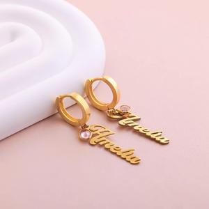 Roestvrijstalen Geboortesteen Hanger Oorbellen 12 Verjaardag Zirkoon Ce Certificering Gepersonaliseerde Kerstcadeaus - Product Image 3