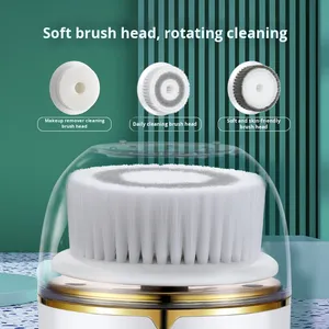 Brosse nettoyante faciale ultrasonique portable, nettoyage en profondeur, brosse à visage en plastique souple, rechargeable par USB - Product Image 3