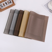 Vente en gros de tapis de table et sous-verres tissés antidérapants résistants aux hautes températures, écologiques et réutilisables en plastique HIXIN, 45x30cm