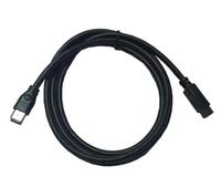 Câble IEEE 1394 Firewire haute vitesse 9 broches vers 6 broches pour MacBook PC - 3 pieds Noir