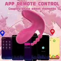 Magnetischer USB-Aufladbarer APP-Ferngesteuerter Tragbarer Simulations-Dildo Sextoy 10-Gang Doppelmotor Unterwäsche Slip Vibratoren
