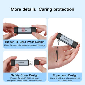 <span class=keywords><strong>Lecteur</strong></span> de cartes SAMZHE USB 3.2/Type-C double SD/TF pour enregistrement automobile, caméra, ordinateur, iPad, iPhone 17/16/15, DJI Pocket - Product Image 6