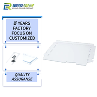 Plaque acrylique haute transparence, découpe et pliage CNC sur mesure pour présentoirs et plateaux de comptoir de magasin de cosmétiques