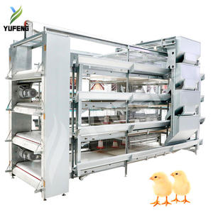 Nouvelles cages automatiques pour animaux à 4 niveaux de Type H pour l'élevage de poulettes de poussin d'un jour en matériau galvanisé à chaud - Product Image 5
