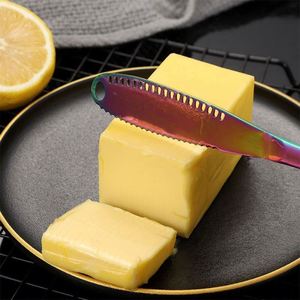 4 in 1 Stainless Steel Kitchen Gadgets Tableware Cutlery Butter Spreader <b>Knife</b> with Hole <b>Cheese</b> Tools Jagged <b>Cheese</b> <b>Knife</b> <b>Sets</b> - Product Image 3