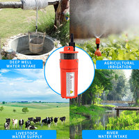 Pompa diafragma 6l pm tingkat aliran irigasi pertanian 24v 12V dc pompa air tenaga surya sumur dalam 70M pompa borehole dalam
