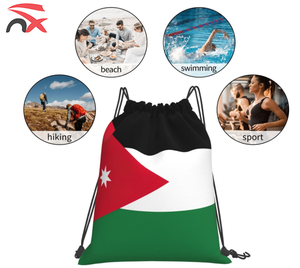 <span class=keywords><strong>Sac</strong></span> à dos à cordon en polyester avec drapeau national de la Jordanie, idéal pour les événements patriotiques en plein air et la salle de <span class=keywords><strong>sport</strong></span> - Product Image 5