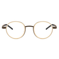 Gafas de Miopía con Armazón de Titanio Ultraligero de la Serie Designer, Tamaño Pequeño, Estilo Retro, con Lentes Anti-Luz Azul