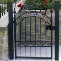 Double Portes de Jardin Vintage en Fer Forgé avec Finitions de Style Antique