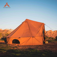 Tente de camping en forme de yurt Kawagebo Kamp (KK) 9.8' |   Tente de glamping de luxe en toile polyester-coton imperméable et écologique
