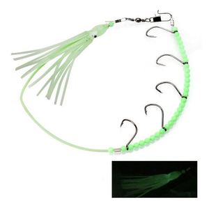 Muestra Gratuita de Anzuelos de Pesca Luminosos Peche Glow Octopus Squid/Lure Swivels/String Sabiki/Texas Rigs para Pesca en Alta Mar - Product Image 2