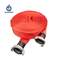 Oceanflex SF11-008 15M Tuyau d'incendie rouge en PVC 8Bar Équipement de lutte contre l'incendie pour la protection contre l'incendie urbain et l'irrigation agricole