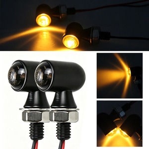 Motorcycle <b>LED</b> Turn Signal <b>Light</b> <b>Mini</b> Metal Retro Blinker Indicator Lamp for Off-Road Bike - Product Image 5