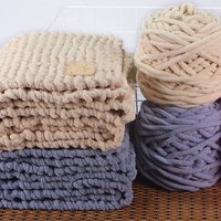 Wholesale 7mm Chenille Yarn Soft and Solid Color 100% Polyester Raw Pattern for Hand Knitting Enthusiasts