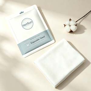 Customizable Adult <b>Large</b> Size Super Soft Disposable Bath <b>Towel</b> Strongly Absorbent Solid Color Travel Salon Use nonwoven fabric - Product Image 3