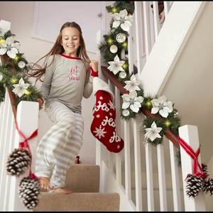 Guirnalda Navideña LED de PVC Ecológica de Alta Calidad de 2.7m, Decoración Verde Artificial para Árbol de Navidad, Pancarta Decorativa, Corona - Product Image 2