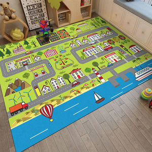 Grand <span class=keywords><strong>tapis</strong></span> antidérapant rembourré pour ramper et jouer-<span class=keywords><strong>Tapis</strong></span> pliable <span class=keywords><strong>Tapis</strong></span> pour enfants <span class=keywords><strong>Tapis</strong></span> ovale ABC Alphabet Numbers Baby Play Floor Mat - Product Image 1