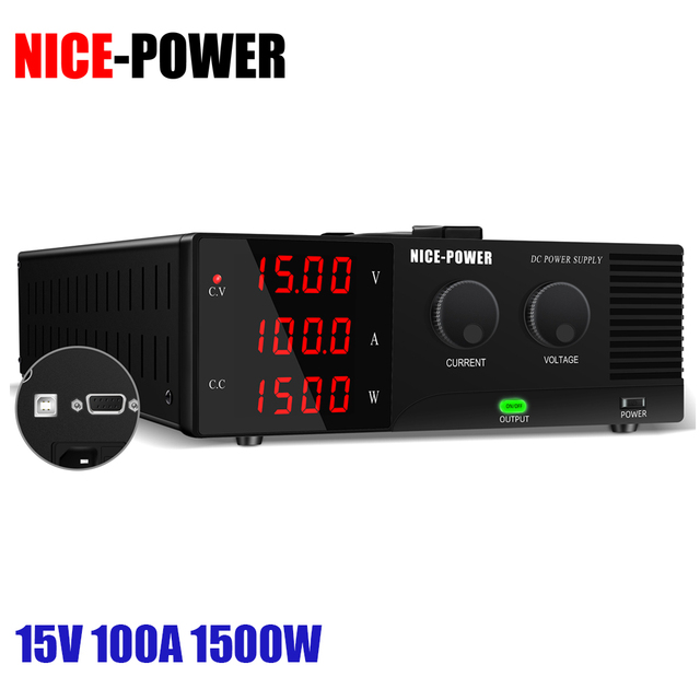 NICE-POWER R-SPS15100-232 15V 100A 1500W Programmable DC Power Supply LED Four-Digit Display for Computer Motherboard Repair
