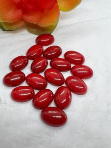 Cabujón de Coral Rojo Natural con Corte Ovalado para Joyería, Italia - Product Image 4