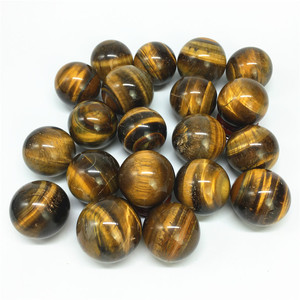 Cristales Curativos en Venta, Piedras Naturales, Esfera de Cristal de Ojo de Tigre Amarillo de 30 mm para Decoración del Hogar - Product Image 2