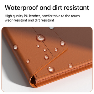 Nueva bolsa de transporte para portátil para <span class=keywords><strong>Macbook</strong></span> Pro 14 "<span class=keywords><strong>Air</strong></span> 15" A2941 M2 funda para portátil 3 en 1 alfombrilla de ratón soporte plegable bolsas de cuero PU - Product Image 5